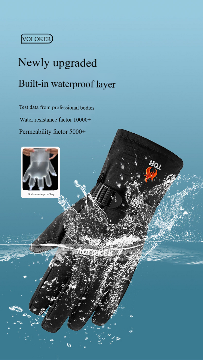Gloves Men's ski Warm Winter Cycg touch screen gloves with fleece_voghion.com