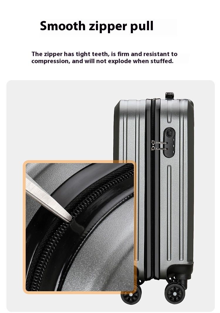 Sturdy and durable travel new student password box, 20 inch boarding case, zippered double-layer trolley case_voghion.com