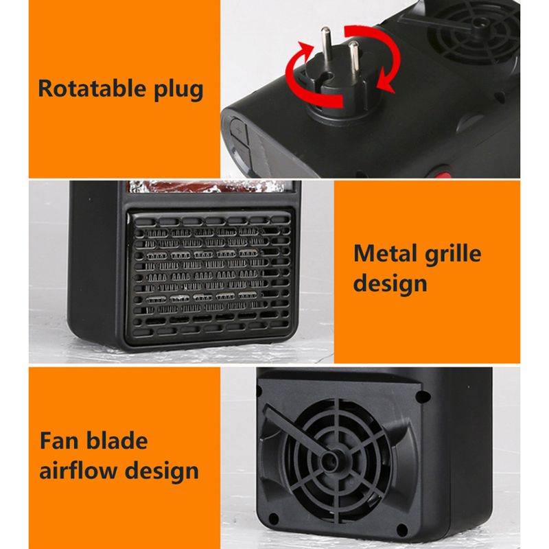 Electric Heater Portable Heater Plug in Wall Room Heating Stove Mini Household Radiator Remote Warmer Machine Winter 220V_voghion.com