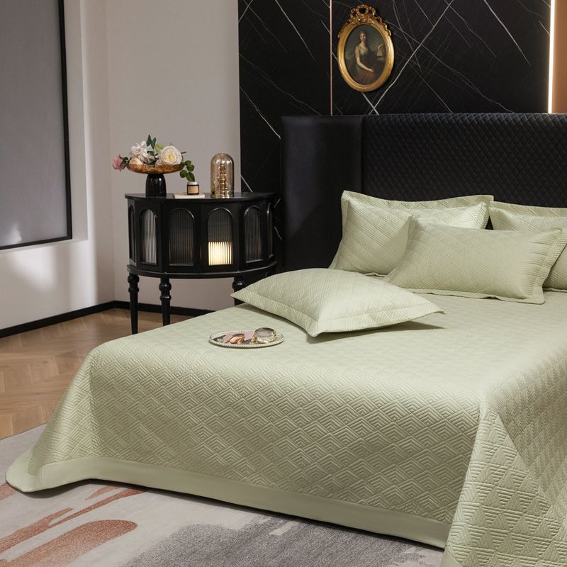 Gesteppte Bettdecke aus reiner Baumwolle, Einzelstück, universell für alle Jahreszeiten, rutschfeste Baumwolle, großes Bettlaken, dreiteiliges Set_voghion.com