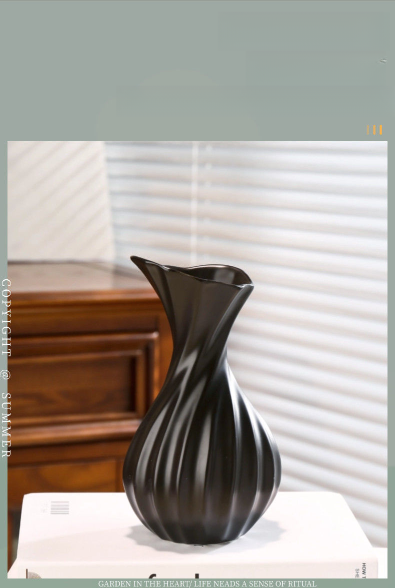 Artistic Vase Ceramic Ins Style High Aesthetic Living Room Creative Flower Arrangement Niche High-end Hydroponic Dining_voghion.com