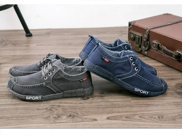Männer Canvas Outdoor Atmungsaktive Casual Arbeitsschuhe Leichte Schnürung Feste Männliche Turnschuhe Flache Ferse Komfort Board Schuhe_voghion.com