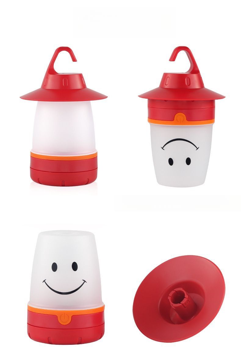 Source Manufacturer In Stock LED Outdoor Camping Children's Tent Handheld Smiley Face Night Light_voghion.com