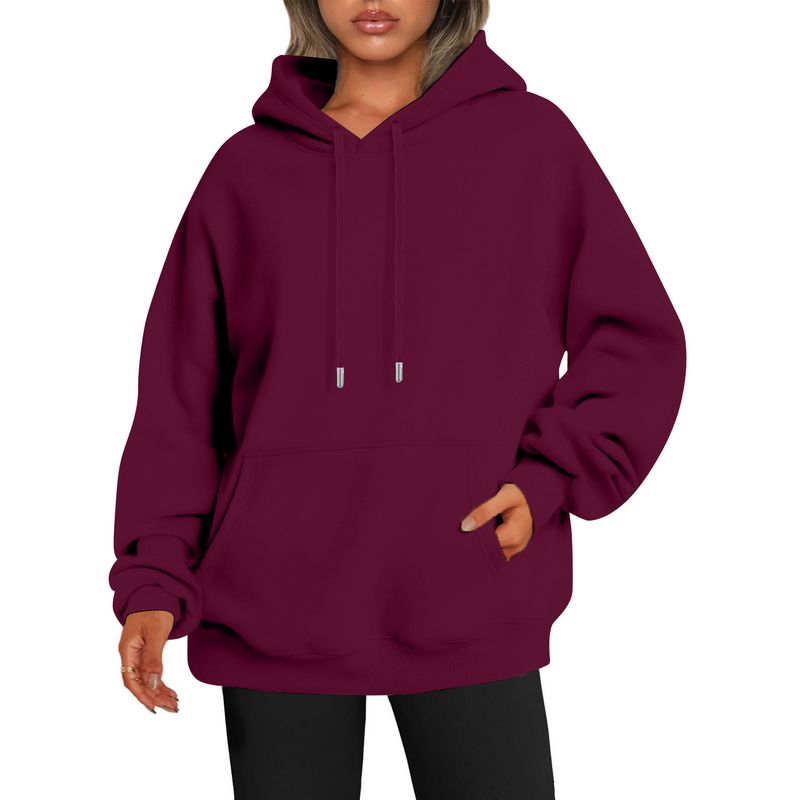Hanorac cu glugă unisex de mărime mare, cu mâneci goale și panouri luminoase, de culoare solidă_voghion.com