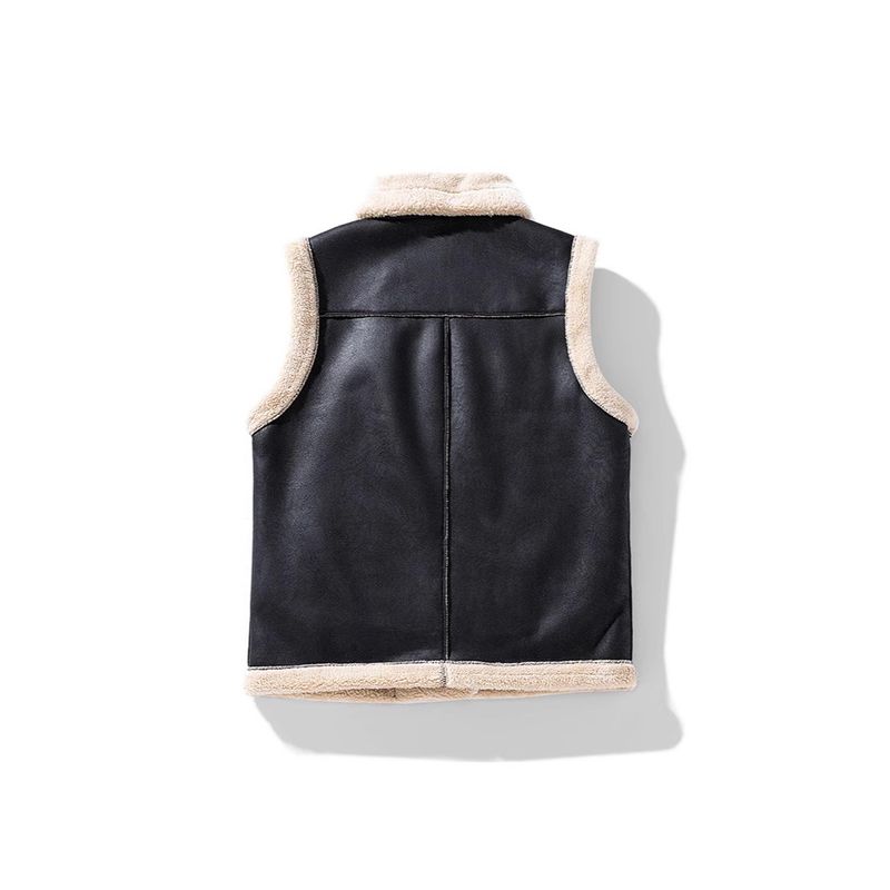 Men's Cotton Shoulder Thick Jacket Trend Autumn Winter New Item Deer Fur Vest Men's Lightweight And Warm_voghion.com