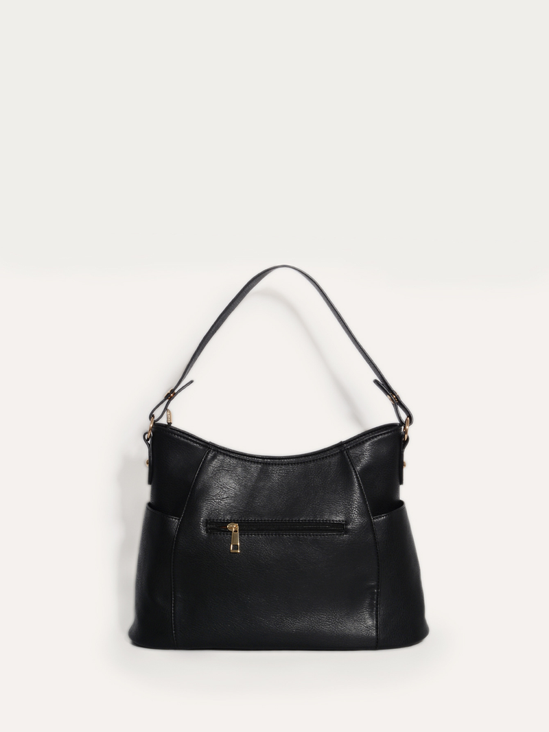 European and American retro tote bag double zipper tassel women's portable shoulder bag women's bag_voghion.com