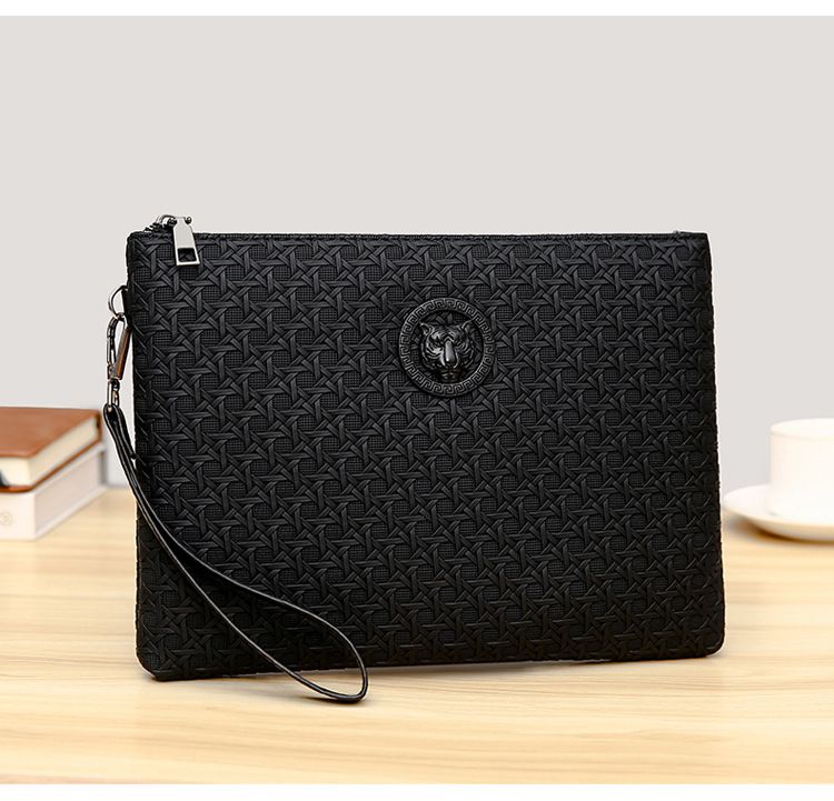 Men's Bags Woven Pattern Men's Handbag Casual Handbag New High End Handbag Men's Envelope Bag Mobile Phone Bag Men_voghion.com