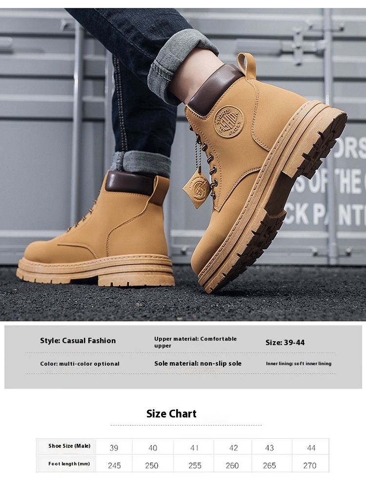 Men Shoes Fashion Motorcycle Boot Waterproof Leather Boots Spring Lace-Up Platform Boot New High Top Boots For Men Botas Hombre_voghion.com