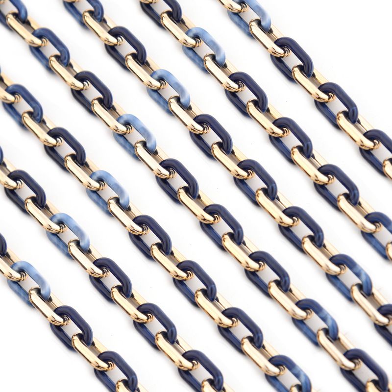 Collana in acrilico con cerchio liscio versatile INS, moda fai da te, catena per maschera staccabile, accessori per gioielli_voghion.com