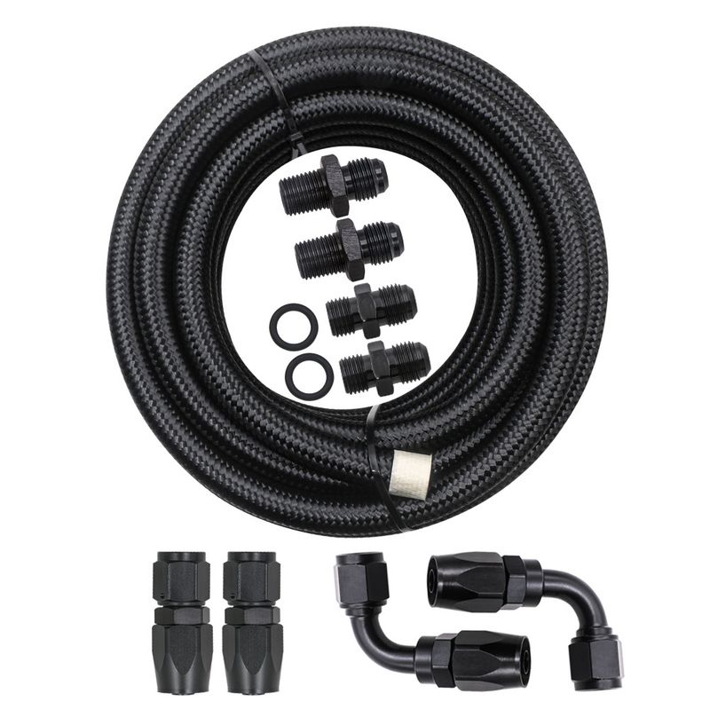 Auto modifitseeritud automaatkäigukasti külmiku voolikukomplekt 4l60e must an6 musta voolikuga õlijahuti õlivoolik 4l65_voghion.com