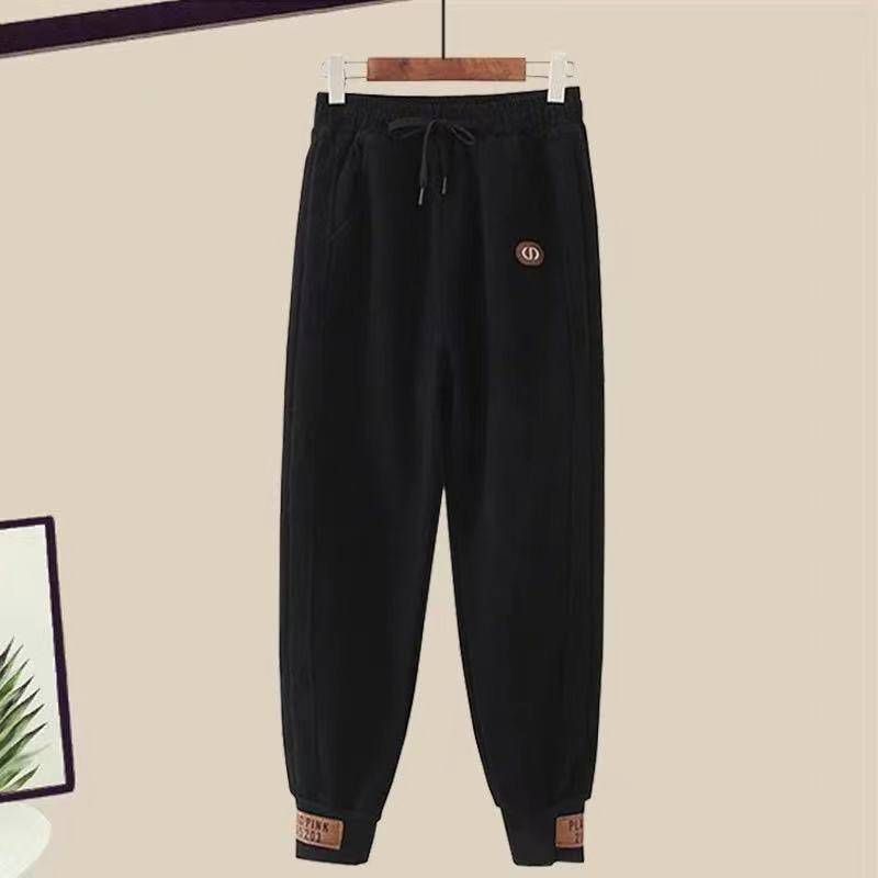 Women's Clothing Small Autumn And Winter Casual Fashion Suit Plus Velvet And Thickened Hooded Sweatshirt And Sweatpants Two Piece Suit_voghion.com