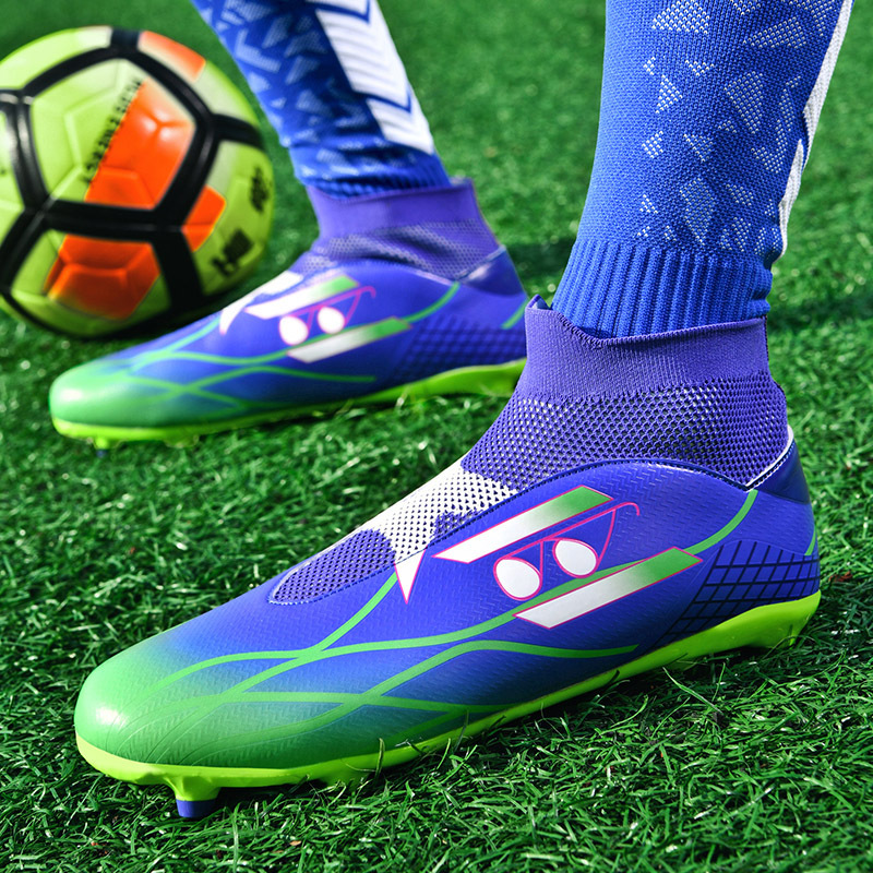 Cross Border Mandarin Duck Football Shoes Men S And Women Broken Nails Children Students High Top Training Adult Artificial_voghion.com