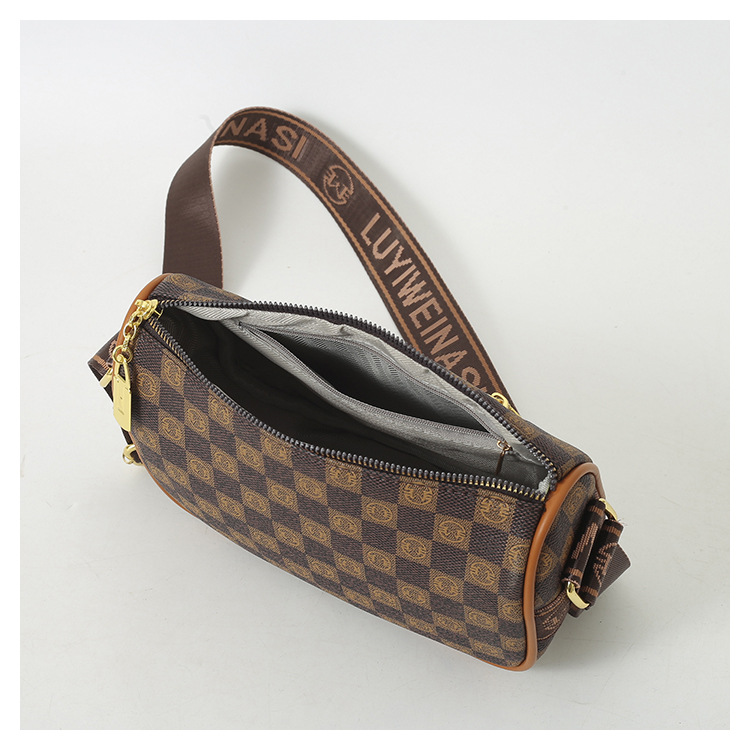 Grenzüberschreitende heiß verkaufte Taschen für Frauen 2023 neue Mode Retro-bedruckte Umhängetasche Außenhandel Damentasche breiter Schultergurt Umhängetasche_voghion.com