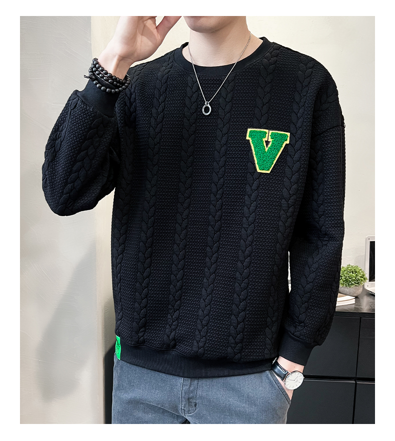 Felpa con cappuccio da uomo dal design unico per l'autunno, nuova fodera primaverile da uomo con collo rotondo di marca alla moda del 2022 con lunga_voghion.com