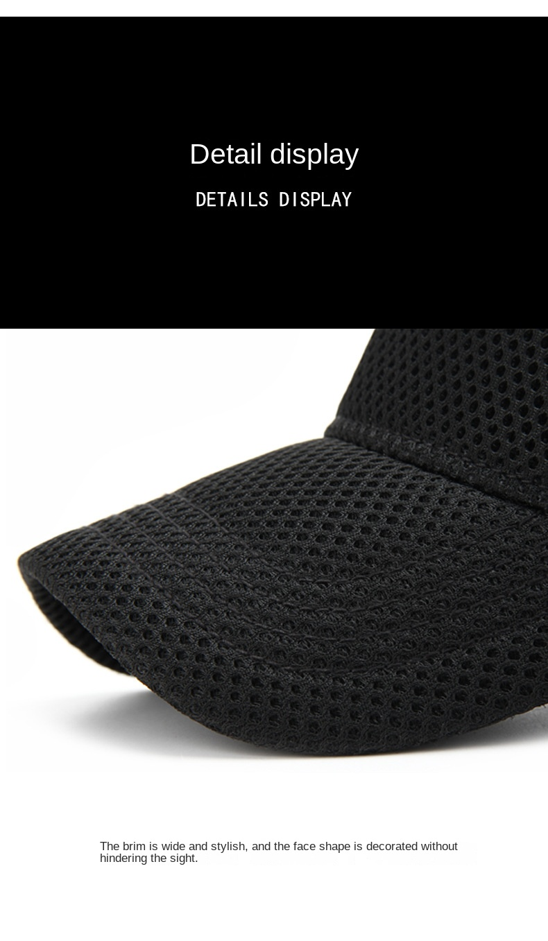 Big Head Plus Size Summer Mesh Baseball Cap for Men Women Trucker Mesh Hat Baseball Hats for Outdoor Sports Running_voghion.com