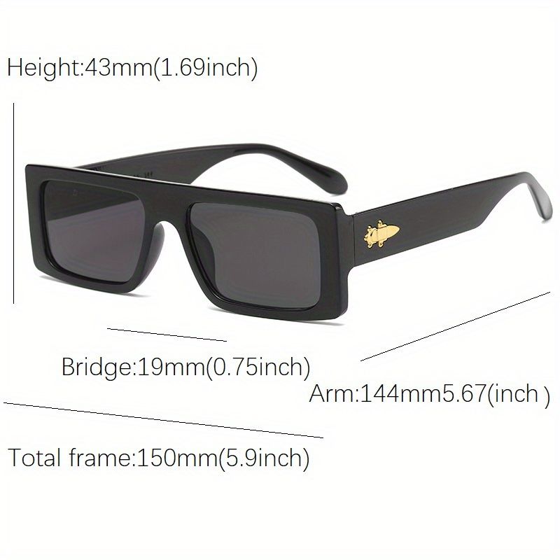 Fashion Vintage Style Glasses UV Protection Polycarbonate Lens Frame, Retro Square Eyewear for Climbing, Hiking, and_voghion.com
