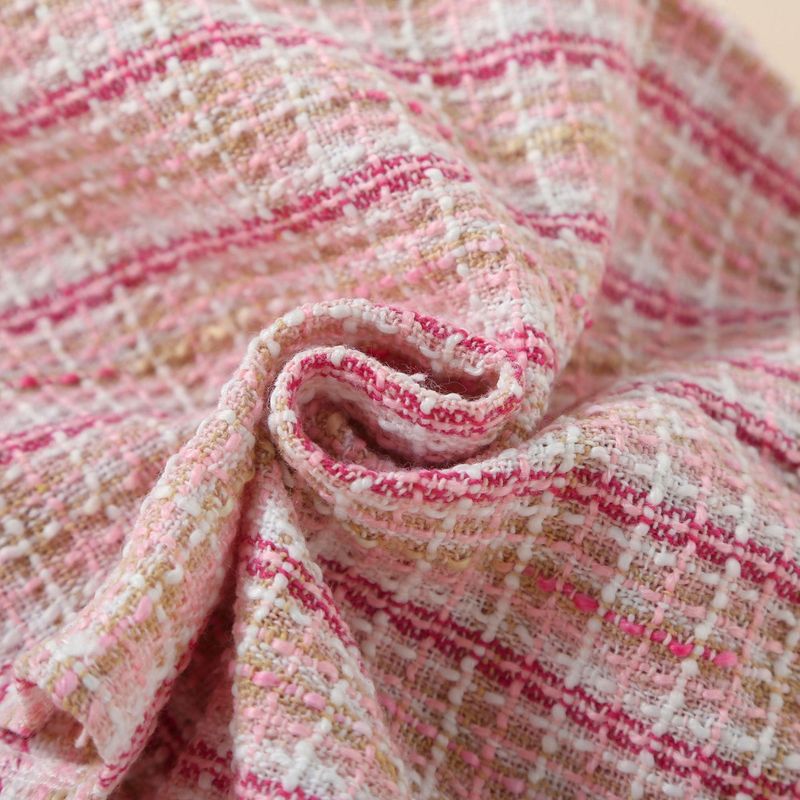 Baoshi Kinderkleidung, Sommer, heißer Stil, kleiner duftender Wind, grobes Plaid, Perlenschnalle, Dekoration, gespleißte Blase_voghion.com