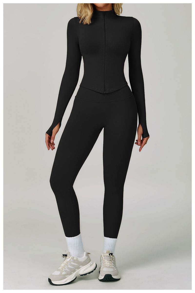 Naadloze yogaset met hoge taille - 3-delige workoutoutfit voor dames, vochtafvoerend en buikcontrole, perfect voor hardlopen, sportschool en buitenactiviteiten_voghion.com
