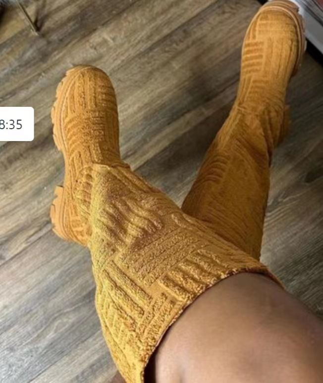 Women’s Shoes Thick Bottom Thick Heel Warm Boots Large Size Cotton Boots_voghion.com