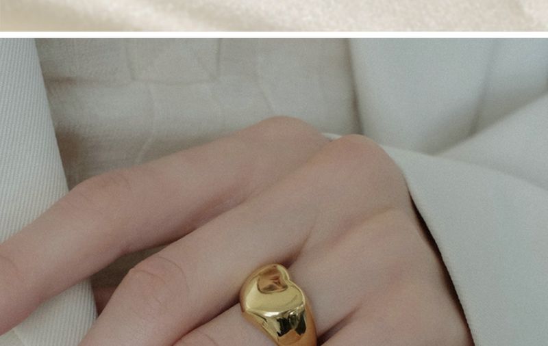 Gorące wyprzedaże Croissant Chunky Rings dla kobiet Kolor Złoty Pozłacany Szeroki Błyszczący Pierścień Ze Stali Nierdzewnej Nieregularna Muszla Biżuteria Do Układania_voghion.com