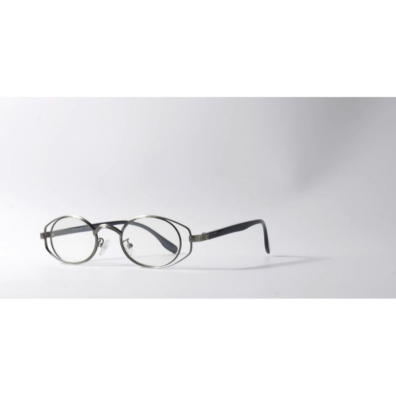 Korean Double-ring Metal Oval Anti-blue Light Myopia Glasses For Women With Height And Irregular Small Face_voghion.com
