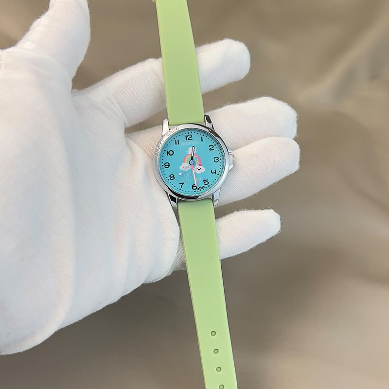 Student Watch Children's Watch Cute Rainbow Silicone Watch Luminous Pointer Student Watch_voghion.com