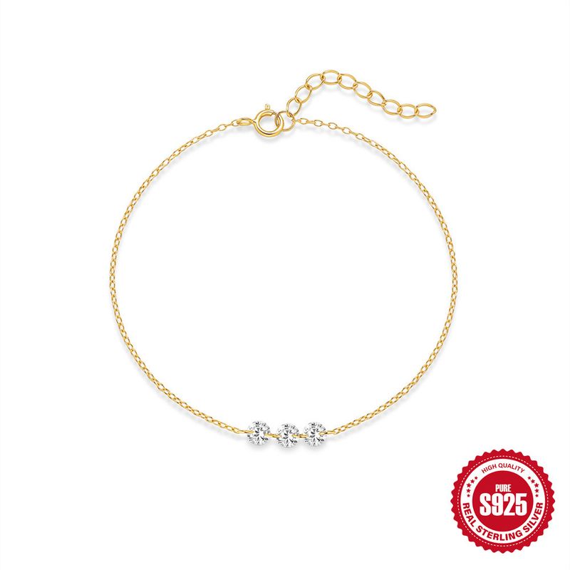 S Pure Silver Inlaid Diamond Elegant Summer Versatile Anklet Korean Version Light Luxury Personality Internet Celebrity_voghion.com