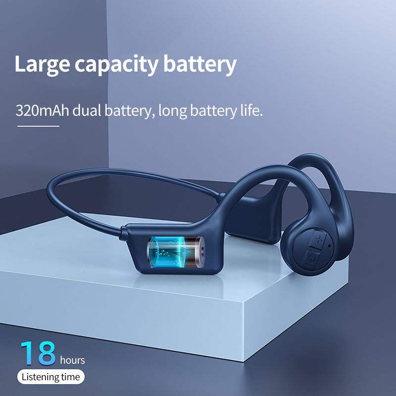 Słuchawki kompatybilne z Bluetooth Zaczep na ucho Przewodnictwo kostne Uniwersalne sportowe słuchawki bezprzewodowe stereo do biegania_voghion.com