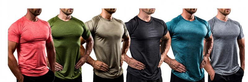 short sleeve training clothes New fitness suit for men, quick drying, breathable sports, running training, high elasticity _voghion.com