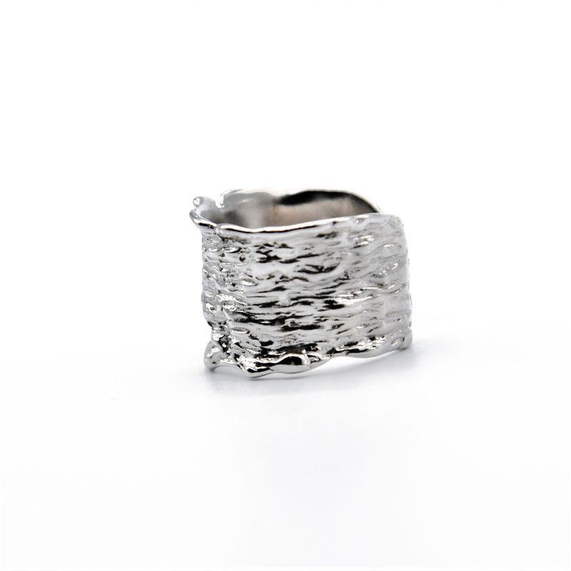 Reserved Stle Ultra Niche Design Wide Version Texture Open Ring For Women Trend Fashion Personalit Simple Hand_voghion.com