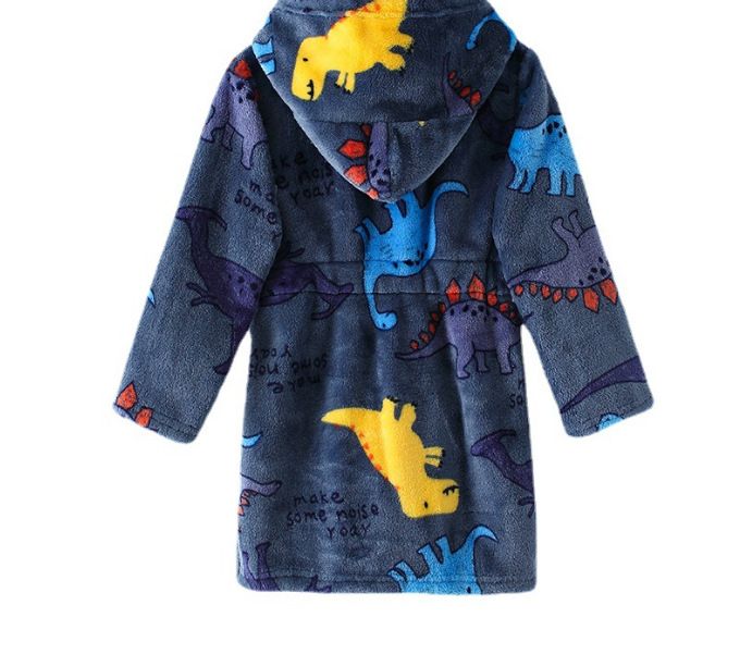 Spring Homewear Boys And Girls Baby Bathrobes Cartoon Flannel Hooded Children's Nightgown_voghion.com