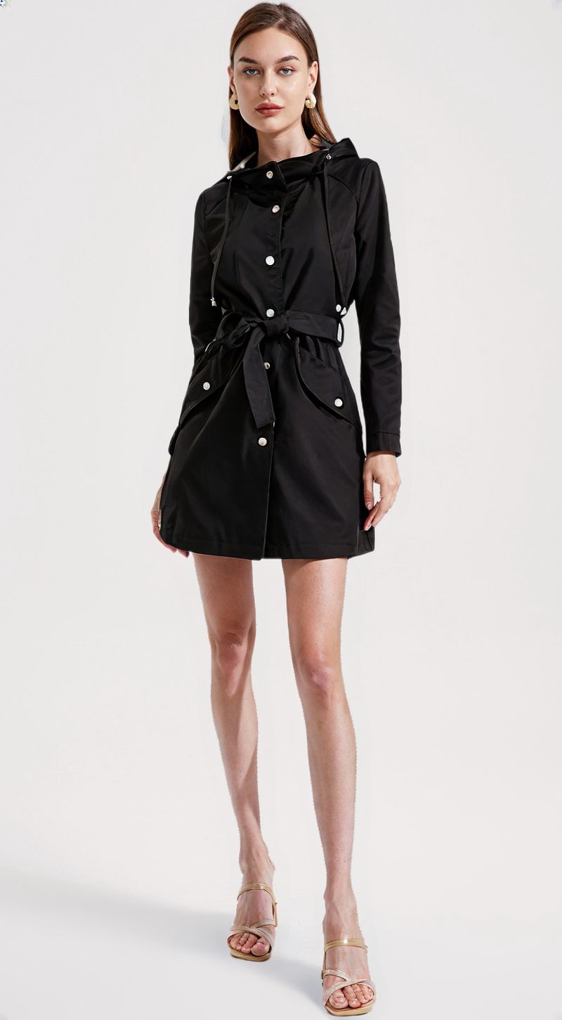 Autumn Winter New Water-Resistant Hooded Women's Casual Long Loose Plus Size Outdoor Trench Coat Versatile_voghion.com