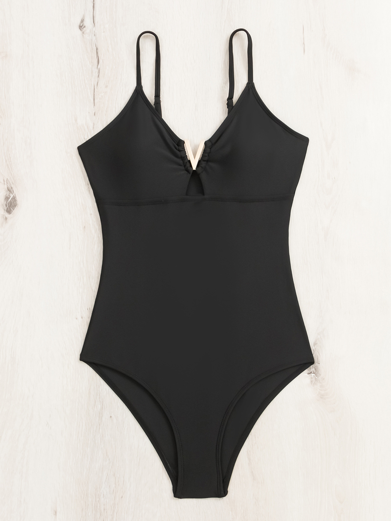 Abbigliamento da donna Costume intero sexy Costume da bagno conservatore tinta unita_voghion.com