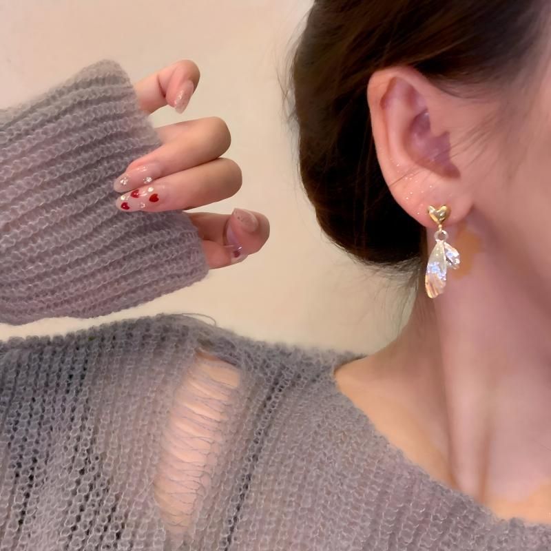 ins Style Simple Silver Needle Versatile Earrings Light Luxury Commuter Metal Circle Earrings Women's High-end Earrings_voghion.com