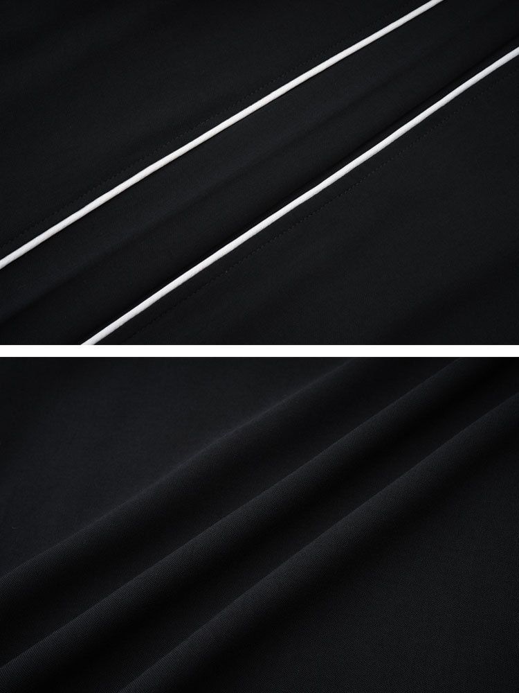 Women's Clothing Elegant Open Cardigan Long Dress Color Block Muslim Fashion Robe Fabric Long Sleeve_voghion.com