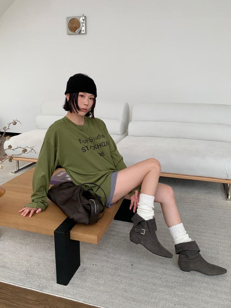 Stivali da equitazione da cowboy western con tacco basso, stile western, stile retrò francese, reversibili, da donna, autunno inverno 2025_voghion.com