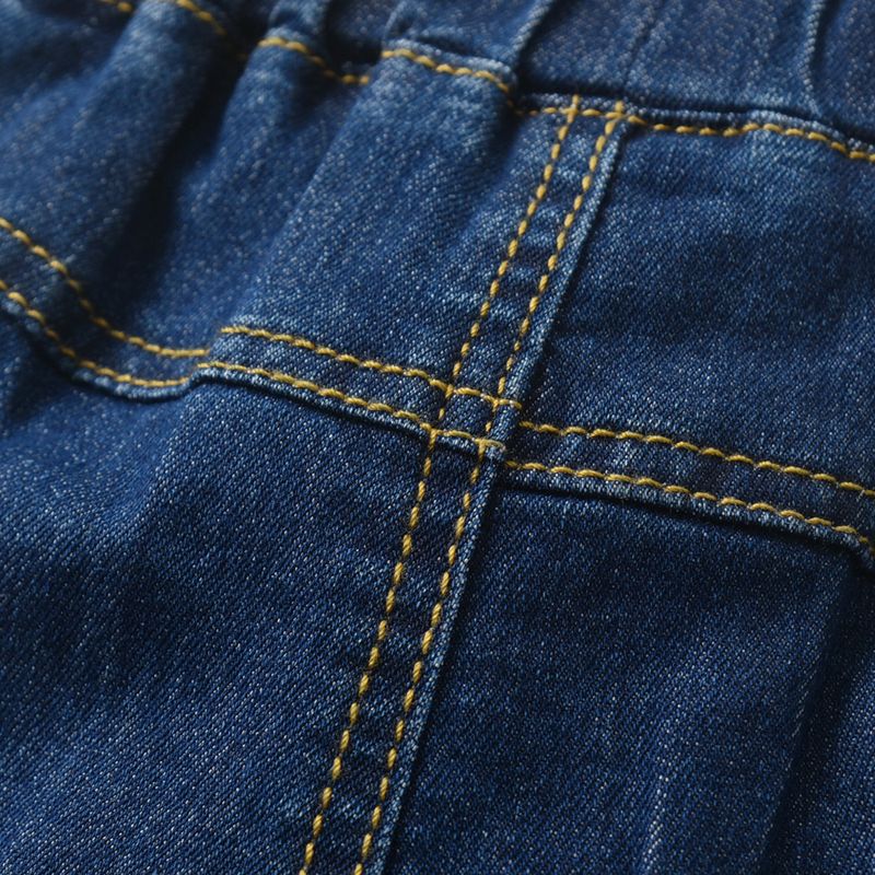 Abbigliamento per bambini 2024 Ragazzi T-shirt a maniche corte rossa, blu e bianca Pantaloncini in denim Set da due pezzi per bambini_voghion.com