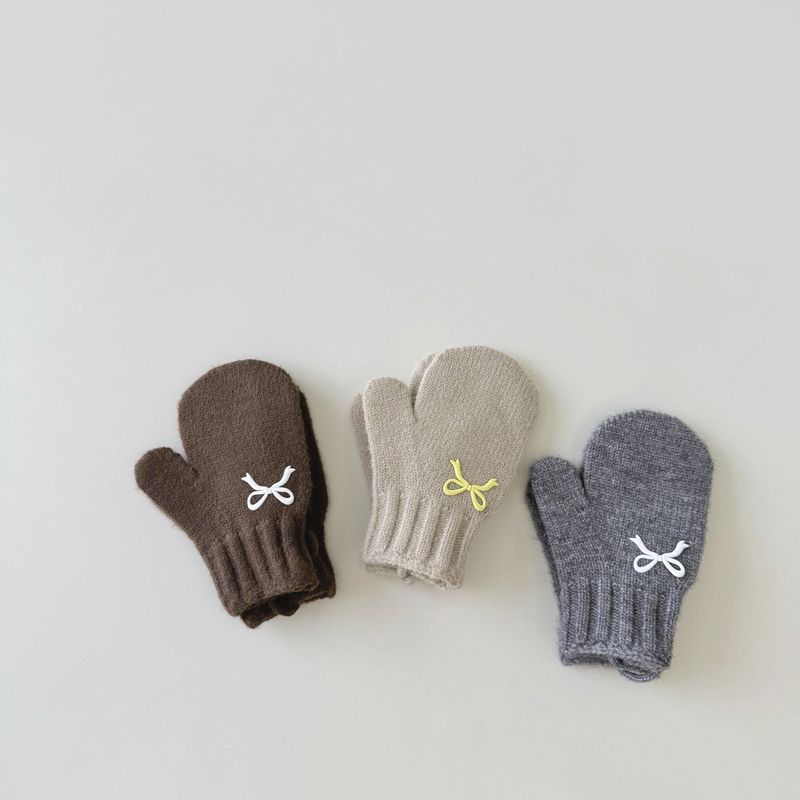 Guanti per bambini Guanti caldi per bambini all'aperto con collo allacciato e chiusura a strappo, autunnali e invernali per bambine_voghion.com