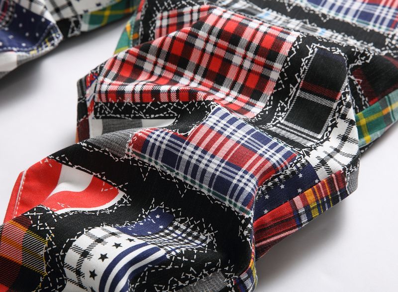 High-end 3D-jeans, witte slim fit, kleine rechte buis, katoenen elastische print, veelzijdige en minimalistische herenkleding_voghion.com