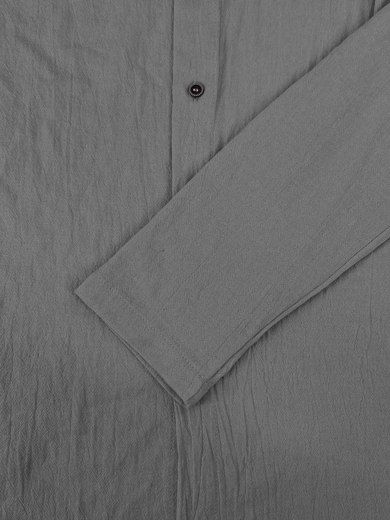 Ropa para hombre, nueva camiseta con capucha de primavera y verano para hombre, de algodón y lino de color liso, camisetas casuales de manga larga para hombre._voghion.com