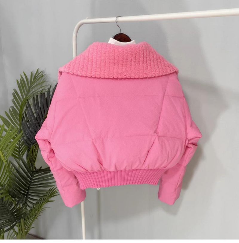 Women's Clothing winter new design lamb wool lapel fashionable Korean style thick short bread coat cotton coat trendy_voghion.com