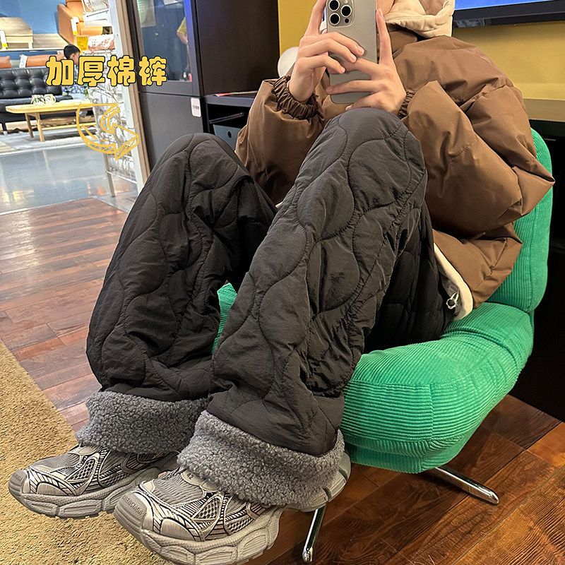 001 Pantalones casuales de invierno para hombre, resistentes al viento, impermeables, gruesos, con forro polar, cálidos y con estampado de calabaza, estilo esquí Harbin._voghion.com