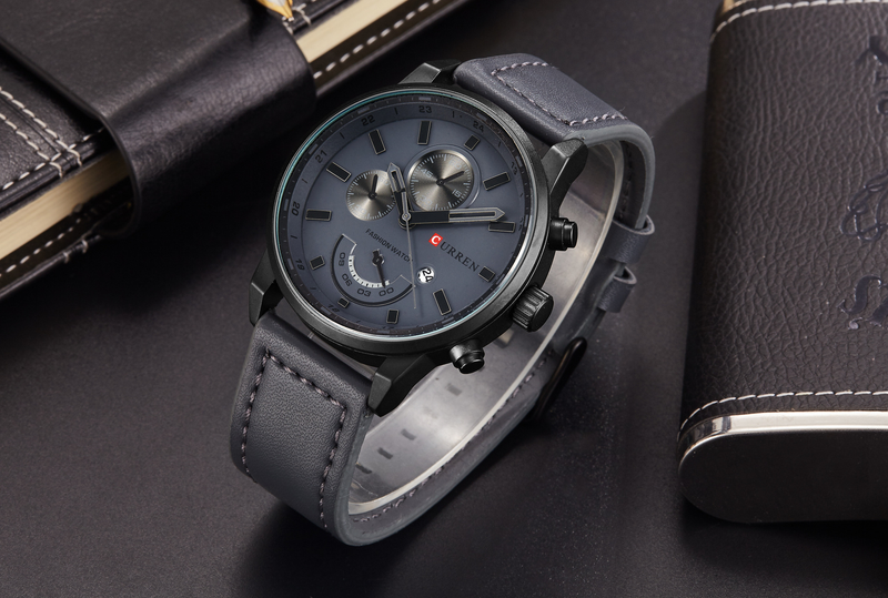 Karian CURREN Nuovo orologio da uomo al quarzo impermeabile casual con cintura calendario 8217_voghion.com