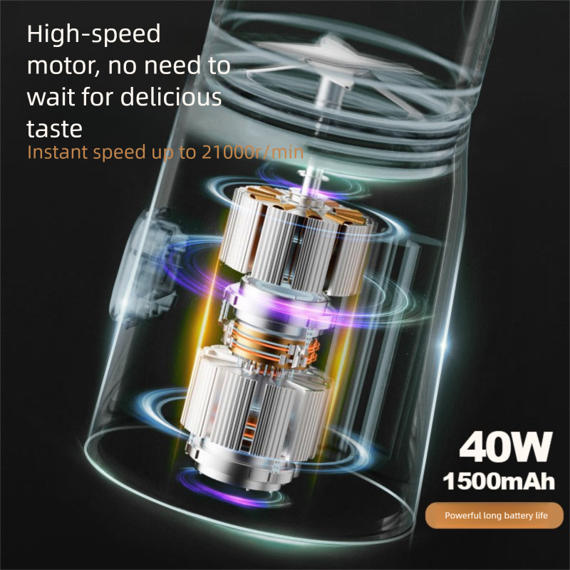Liquidificador de comida para bebê - espremedor portátil recarregável, triturador de gelo e copo multifuncional para fazer sucos_voghion.com