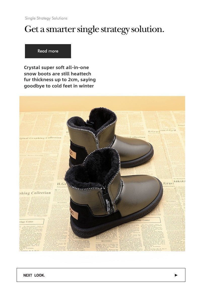 Bottes de neige pour femmes, bottes courtes en coton, imperméables, avec fourrure épaisse intégrée, nouvelles chaussures en coton, bottes courtes à plateforme pour femmes_voghion.com
