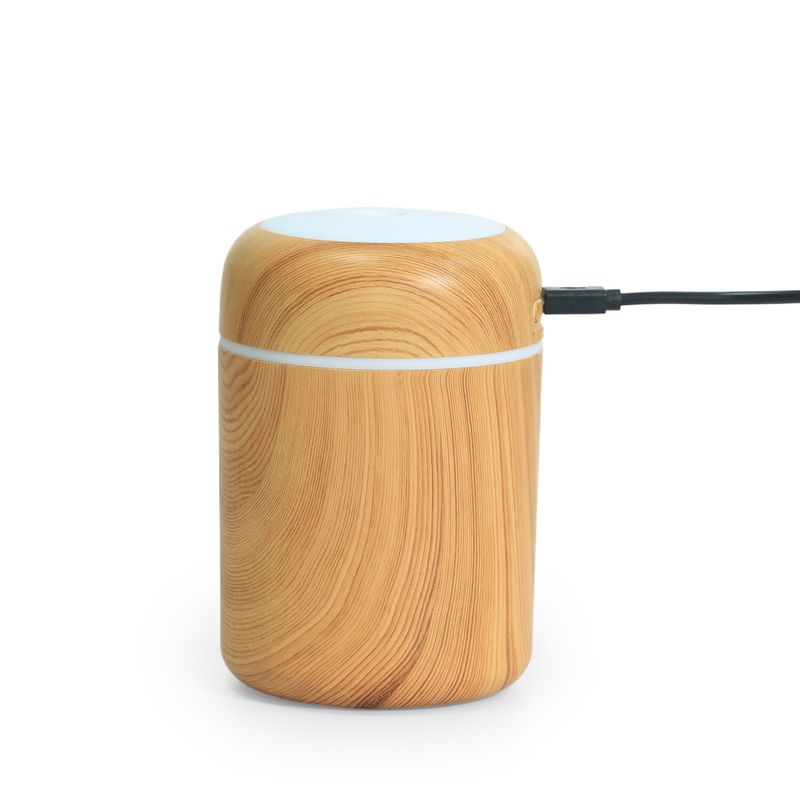 Aromadiffusor mit Holzmaserung – tragbarer Mini-Luftbefeuchter für Auto, Zuhause und Büro, USB-betriebener Lufterfrischer mit 2 Nebelmodi, sichere automatische Abschaltung_voghion.com