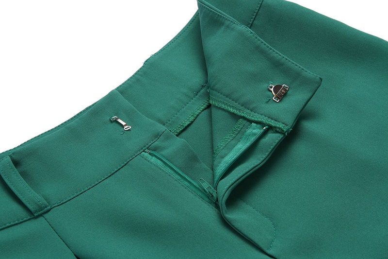 Freizeithose mit hoher Taille, Slim-Fit-Anzughose, Damenhose, Herbst-Berufshose_voghion.com