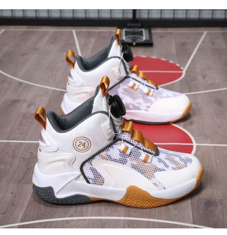 Kinderschuhe Kinder Jungen Sportschuhe Drehknopf Frühling und Herbst Jungen Schüler Laufschuhe Herbst Neue Basketballschuhe_voghion.com