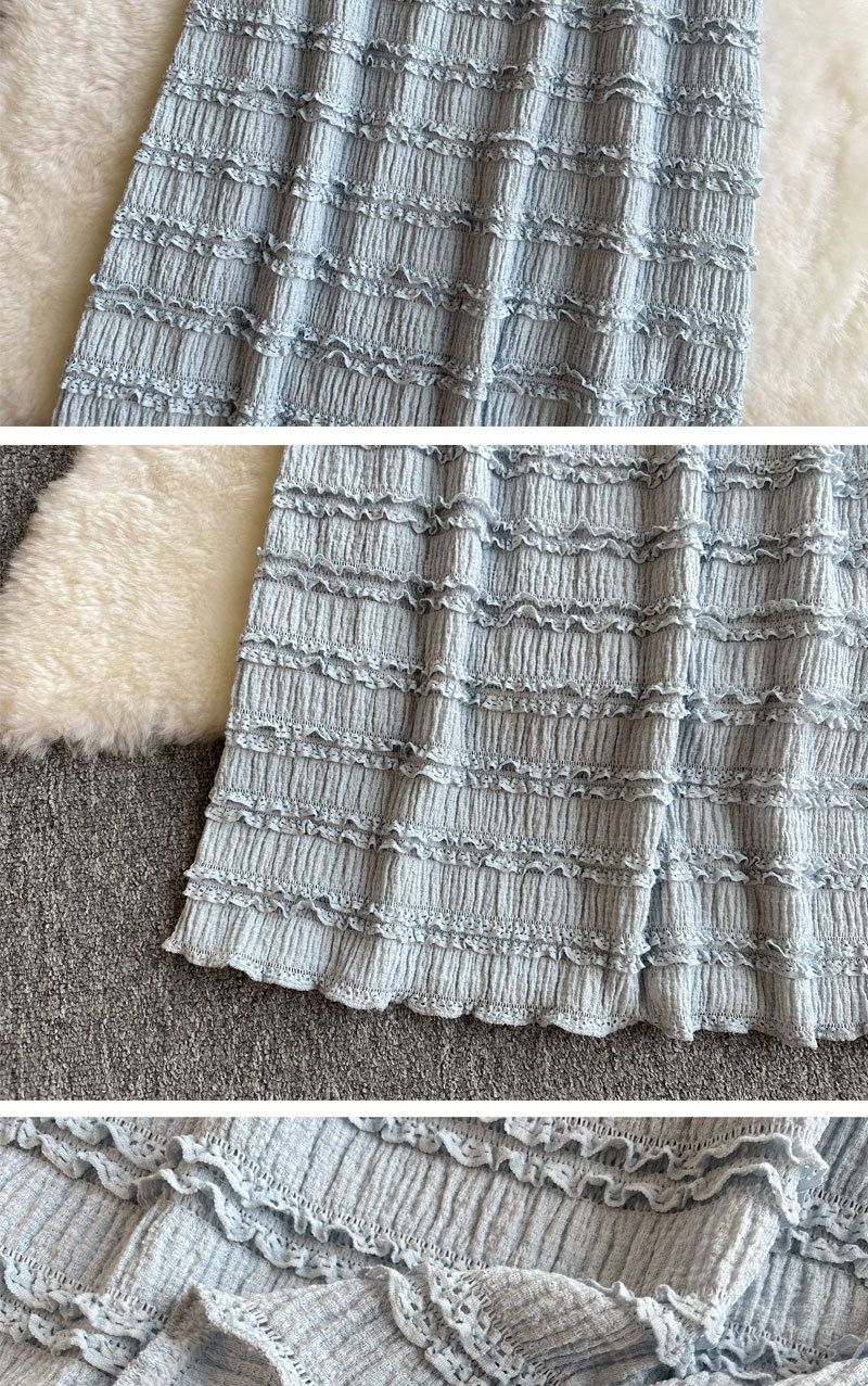 Abbigliamento da donna, canotta estiva con spalline sottili, top a tubino, gonna lunga snellente a vita alta_voghion.com