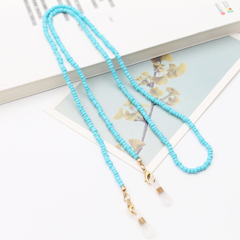 Japanese And Korean Colorful Mixed Rice Beads High-End Glasses Anti-Drop Mask Chain_voghion.com